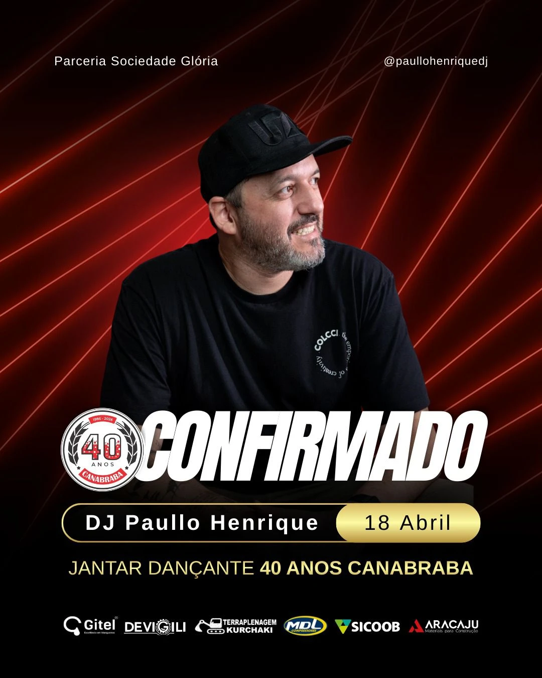 Card de confirmação do DJ Paullo Henrique